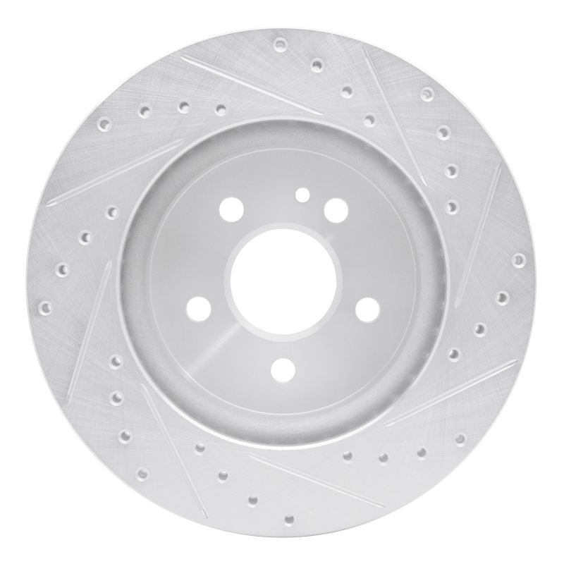 Mercedes-Benz ML320 Brake Rotor (1) - Front Left - R1 Concepts - Drilled & Slotted - Silver - `98-`05